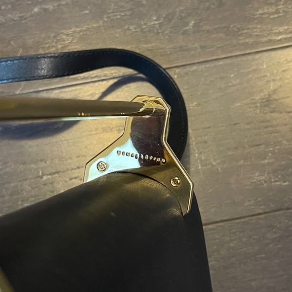 M2malletier La Fleur du Mal leather shoulder bag handbag clutch in black metal - Picture 9 of 16